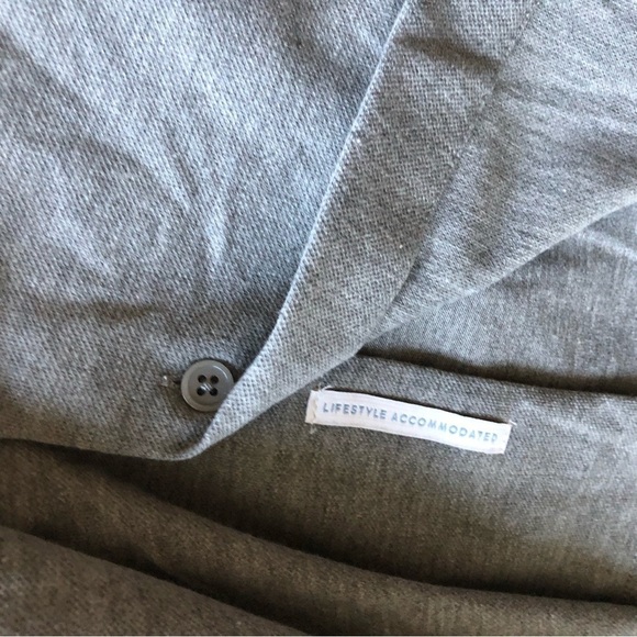 Soft Cloth Gray Long Sleeve Button Down Dress Shirt Large - Picture 7 of 7